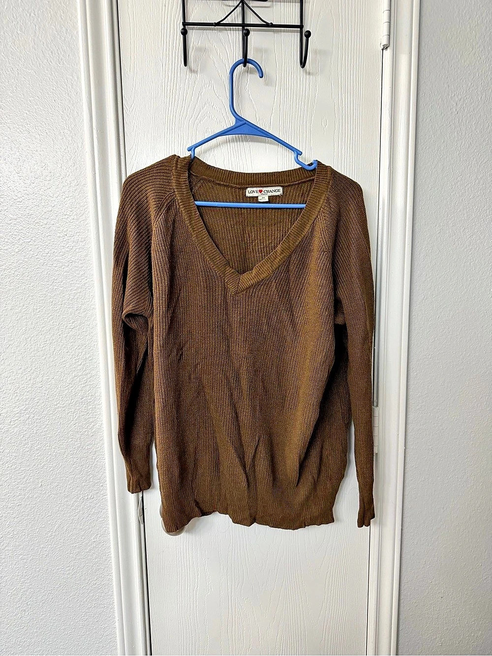 Jones New York Brown V-Neck Sweater